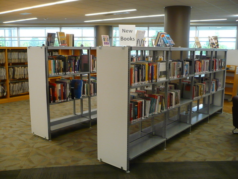 New books collection shelves