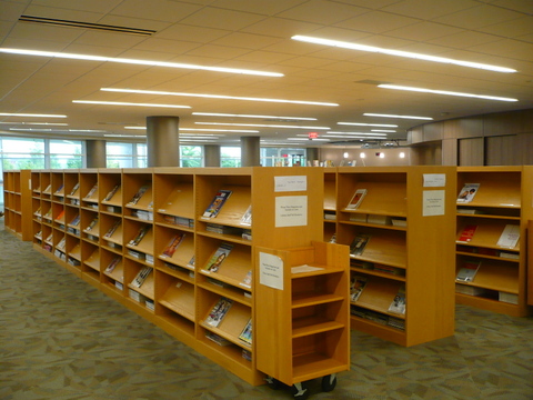 Periodicals collection shelves